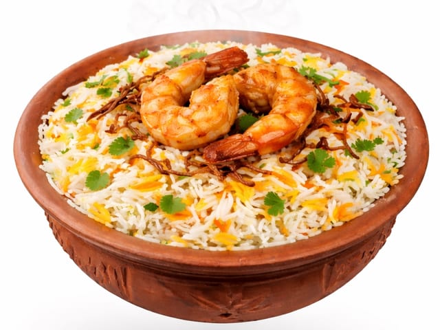 Shrimp Biryani.