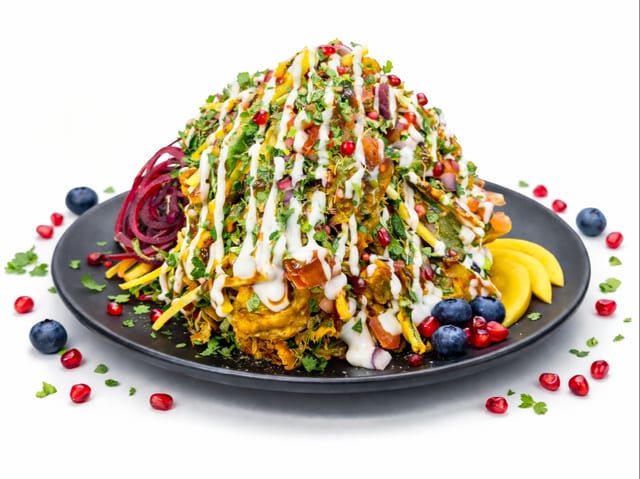 Crunchy Palak Chaat.